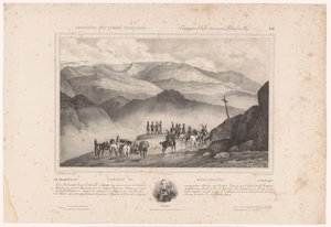 Vojáci v předvečer bitvy u Montenotte a portrét Amédée Emmanuel François Laharpe Combat de Montenotte (12. dubna 1796) (název na objektu) Vzpomínky na francouzskou armádu (název série) Souvenirs des armées françaises (Campaigns d