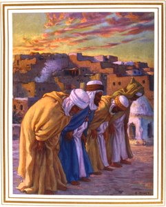 El Rekaa nebo sklon Modlitební modlitba sklonu, 1918 od Alphonse Etienne Dinet