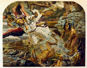 Dinetova ilustrace z knihy "Mirages" Scény z arabského života. 1906. Knihu Mirages, Scenes De La Vie Arab ilustroval Etienne Dinet s komentářem Silmana Ben Ibrahima Bamera. Nasreddine Dinet se narodil jako Alphonse-Etienne Dinet; (1861-1929) byl fren od Alphonse Etienne Dinet
