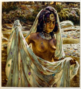 Ilustrace dineta z „Mirages“ scén arabského života. 1906. Mirages, Scény života Arab byl ilustrován Etienne Dinetem s komentářem Silmana Ben Ibrahima Bamera. Nasreddine Dinet se narodila jako Alphonse-étienne Dinet; (1861-1929) byl francouzský orienta