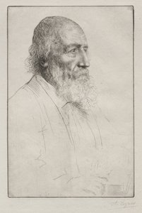 Alfred Lord Tennyson. od Alphonse Legros