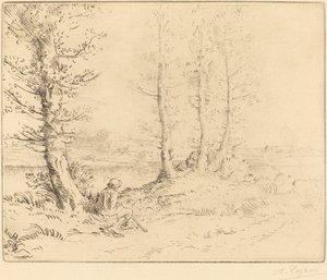 Podél řeky (Le long de la rive) od Alphonse Legros