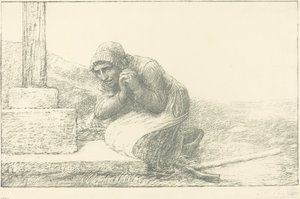 U paty kříže Au pied de la croix. od Alphonse Legros