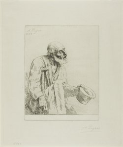 Žebrák s berlemi od Alphonse Legros
