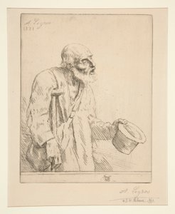 Žebrák s berlemi od Alphonse Legros