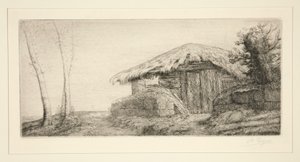 Ovčák na svahu (Shepherd od Alphonse Legros