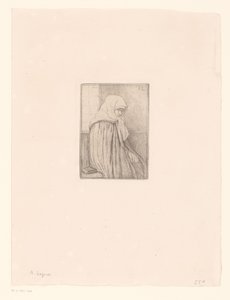 Breton žena s šátkem od Alphonse Legros