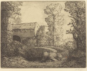 Most u mlýna (Le pont du moulin) od Alphonse Legros