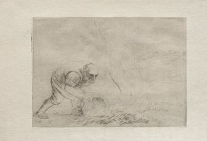 Vypalování trávy od Alphonse Legros