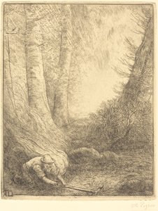 Vypalování trávy od Alphonse Legros