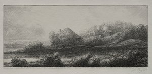 Kabina v Marsh od Alphonse Legros
