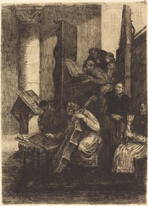 Sbor ve španělském kostele od Alphonse Legros