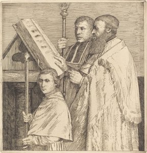 Choristé, 2. deska (Le lutrin) od Alphonse Legros