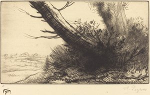 Roh cesty Na rohu cesty. od Alphonse Legros