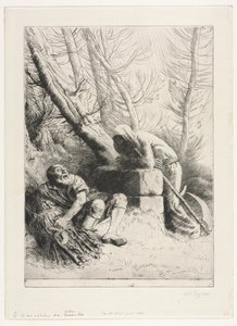 Smrt a dřevorubec od Alphonse Legros