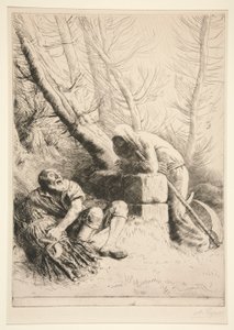 Smrt a dřevorubec od Alphonse Legros