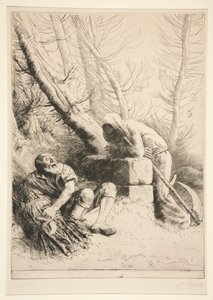 Smrt a dřevorubec od Alphonse Legros