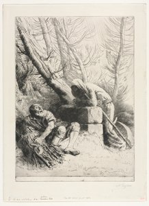 Smrt a dřevorubec, 1881. od Alphonse Legros