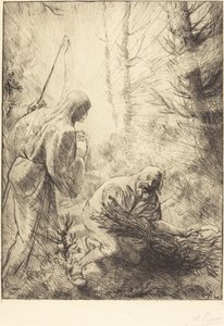 Smrt a dřevorubec, 2. deska (La mort et le bucheron) od Alphonse Legros