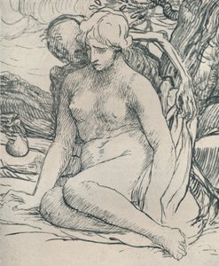 Death the Wooer, c1895, 1923 od Alphonse Legros