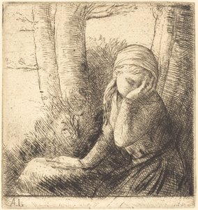 Zoufalá mladá dívka od Alphonse Legros