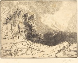 Okraj lesa v Bourgogne (Un coin de foret en Bourgogne) od Alphonse Legros