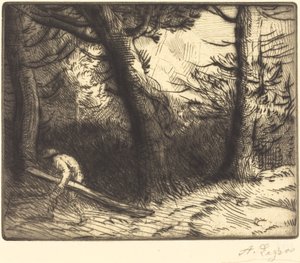 Okraj lesa v Bourgogne (Un coin de foret en Bourgogne) od Alphonse Legros