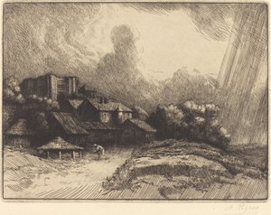 Farma u kláštera od Alphonse Legros