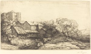 Farma u kláštera od Alphonse Legros