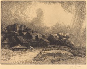 Farma v klášteře The Abbey Farm. od Alphonse Legros