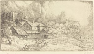 Farma v klášteře The Abbey Farm. od Alphonse Legros