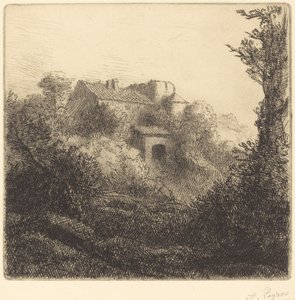 Farma na kopci od Alphonse Legros