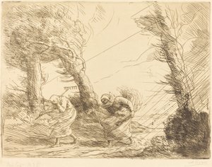 Kombajny překvapené bouří od Alphonse Legros