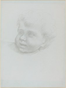 Hlava dítěte. od Alphonse Legros