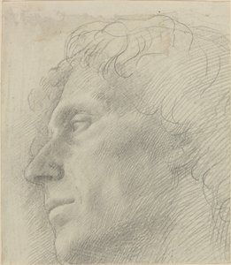 Hlava muže čelem doleva od Alphonse Legros