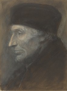 Hlava muže s čepicí. od Alphonse Legros