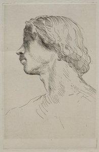 Hlava modelky od Alphonse Legros