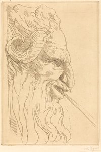 Hlava satyra Tete de satyre. od Alphonse Legros