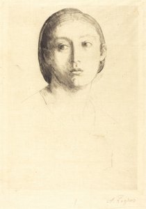 Hlava mladé dívky od Alphonse Legros