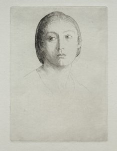 Hlava mladé dívky od Alphonse Legros