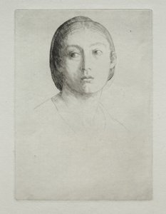 Hlava mladé dívky. od Alphonse Legros