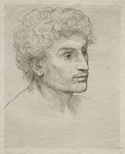 Hlava mladého muže. od Alphonse Legros