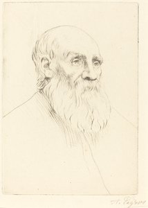 Hlava starého muže Etude de tete. od Alphonse Legros