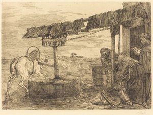 Mlýn poháněný koňmi (Le manege) od Alphonse Legros