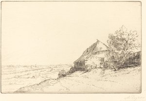 Hovel on a Hillside (Masure sur la colline) od Alphonse Legros