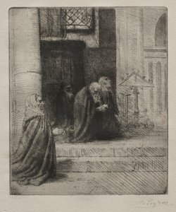 Interiér kostela. od Alphonse Legros