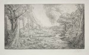 Krajina Paysage. od Alphonse Legros