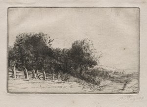 Krajina Un Paysage. od Alphonse Legros