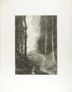 Krajina s břízami od Alphonse Legros