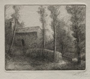Le Pont du Moulin. od Alphonse Legros